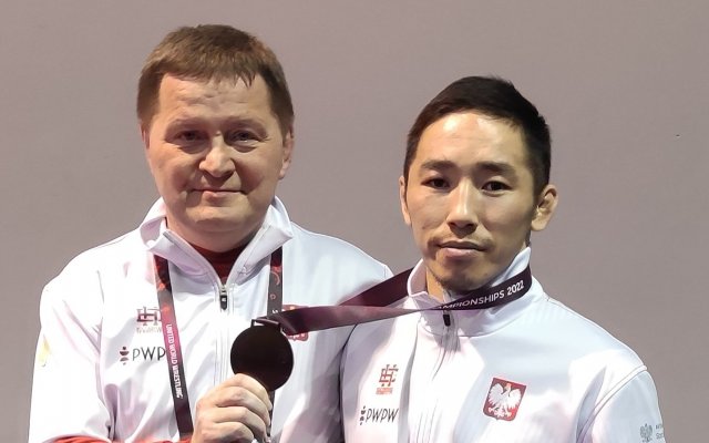 Z brązowym medalistą Mistrzostw Europy FS 63 kg Eduardem Grigorevem